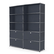 USM Haller Shelving R2 office USM Anthracite Gray 