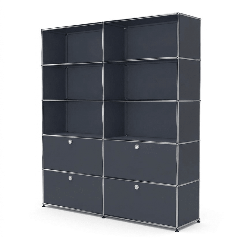 USM Haller Shelving R2 office USM Anthracite Gray 