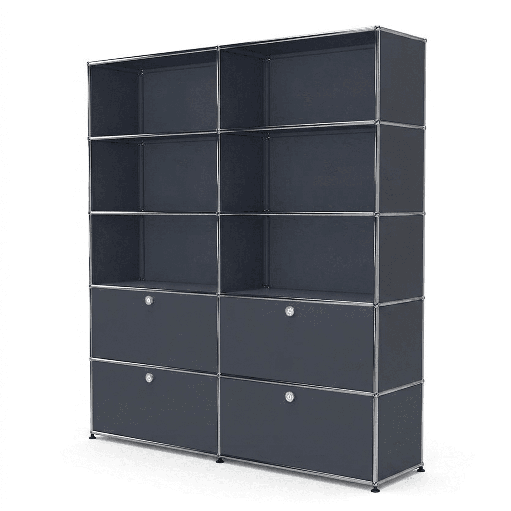USM Haller Shelving R2 office USM Anthracite Gray 