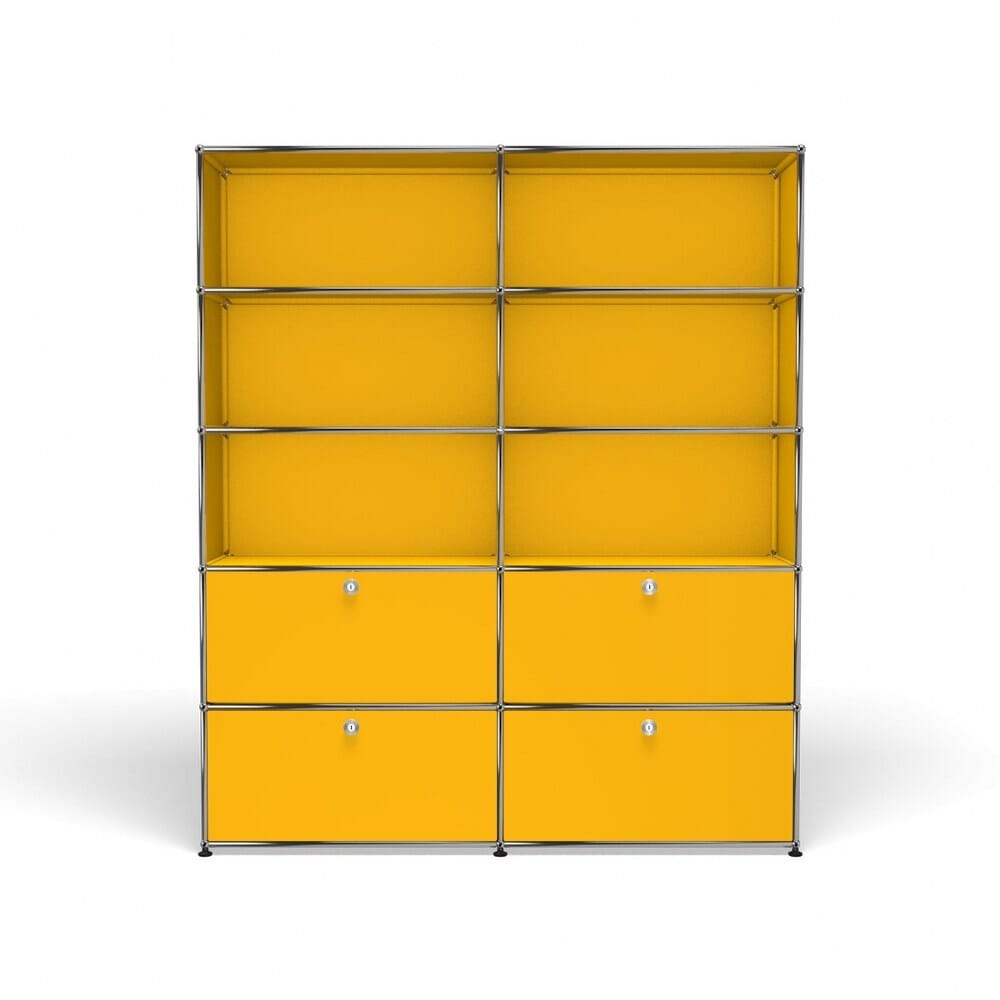 USM Haller Shelving R2 office USM Golden Yellow 