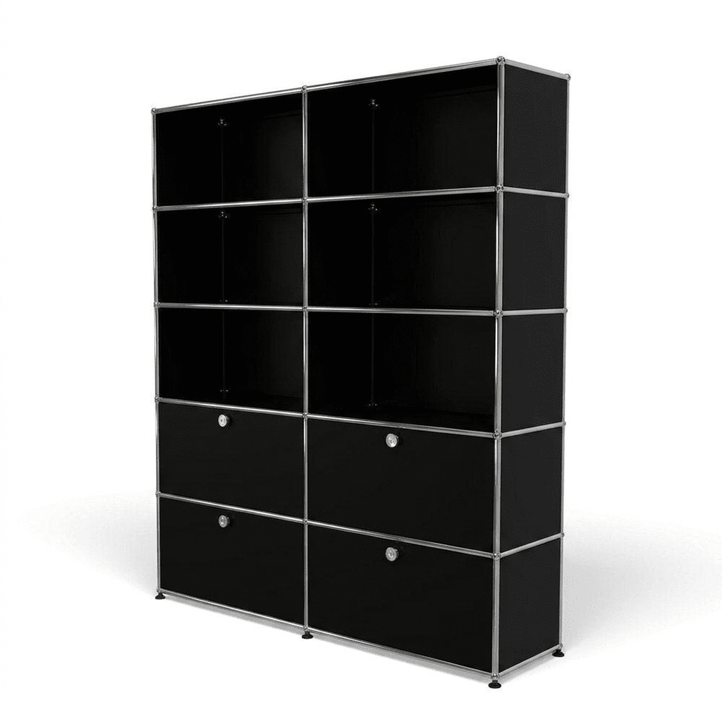 USM Haller Shelving R2 office USM Graphite Black 
