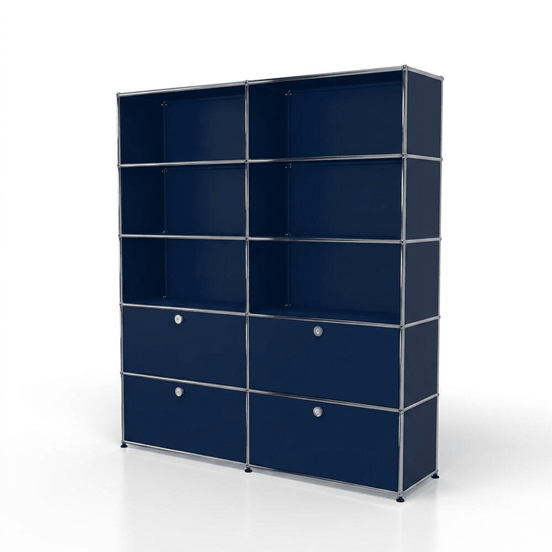 USM Haller Shelving R2 office USM Steel Blue 