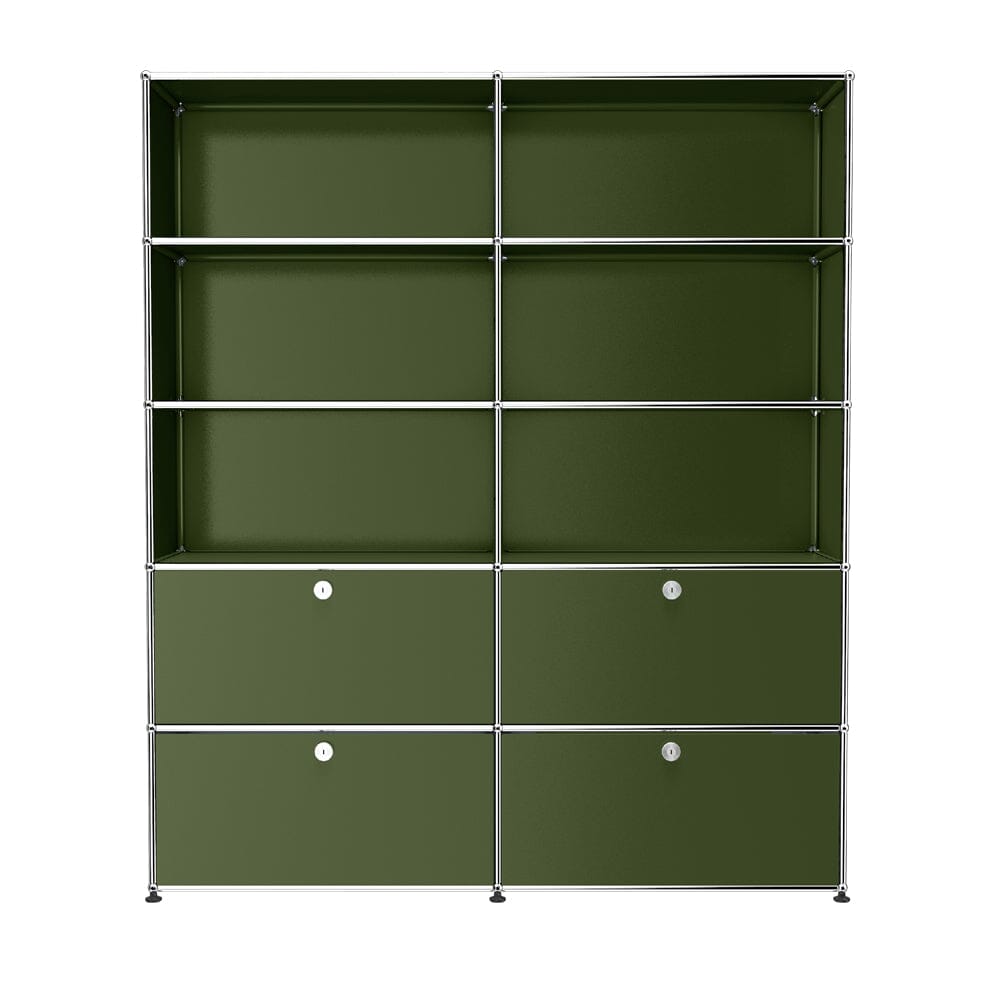 USM Haller Shelving R2 office USM Olive Green 