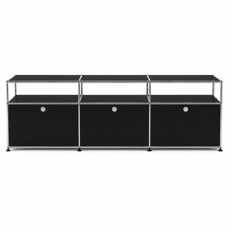USM Haller TV Media - 6 compartments - 3 short open -3 closed - 1.7