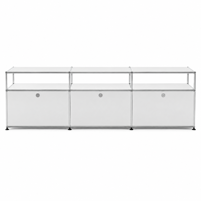 USM Haller TV Media - 6 compartments - 3 short open -3 closed - 1.7