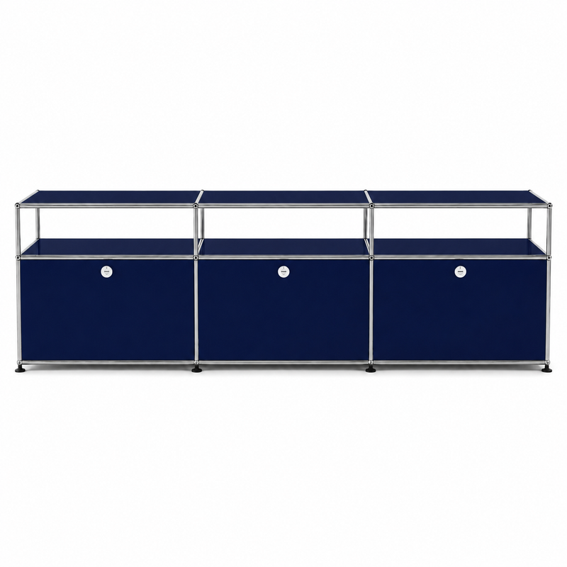 USM Haller TV Media - 6 compartments - 3 short open -3 closed - 1.7