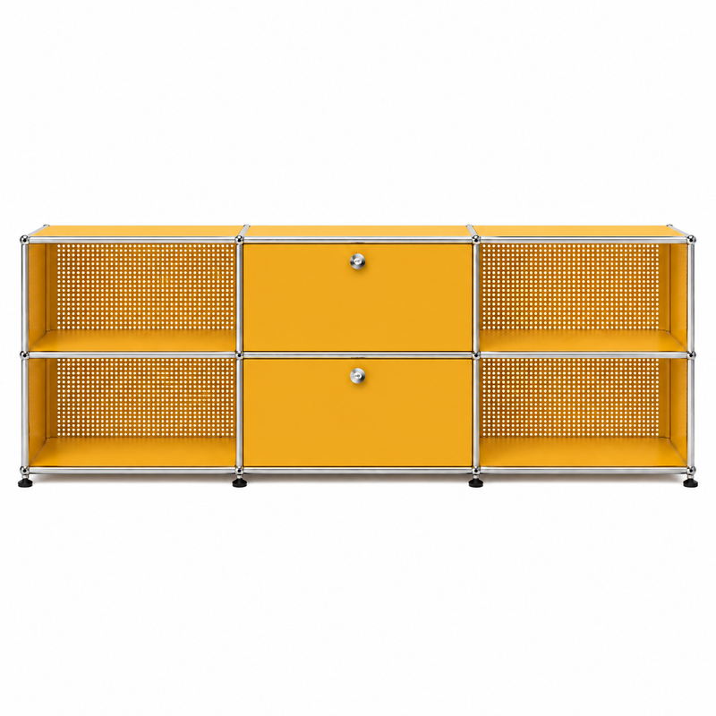 USM Haller TV Media - 6 compartments - Perforated back 1.10