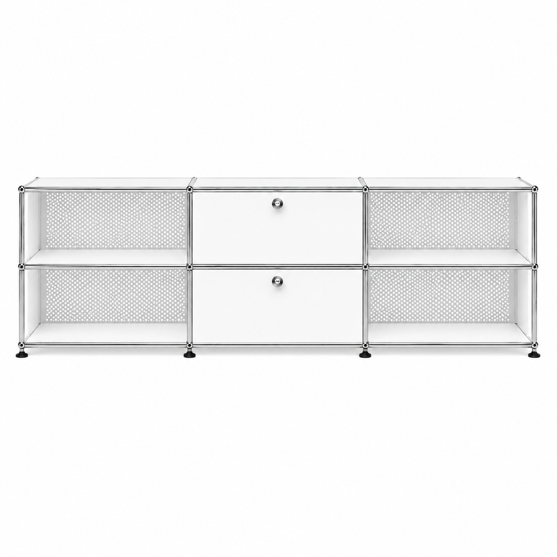 USM Haller TV Media - 6 compartments - Perforated back 1.10