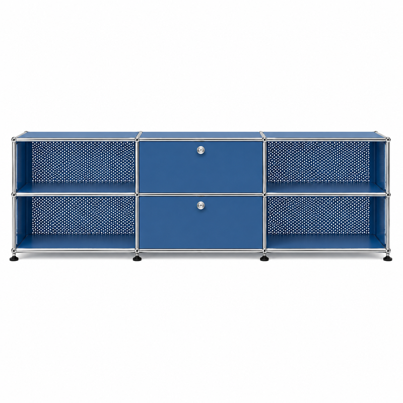 USM Haller TV Media - 6 compartments - Perforated back 1.10