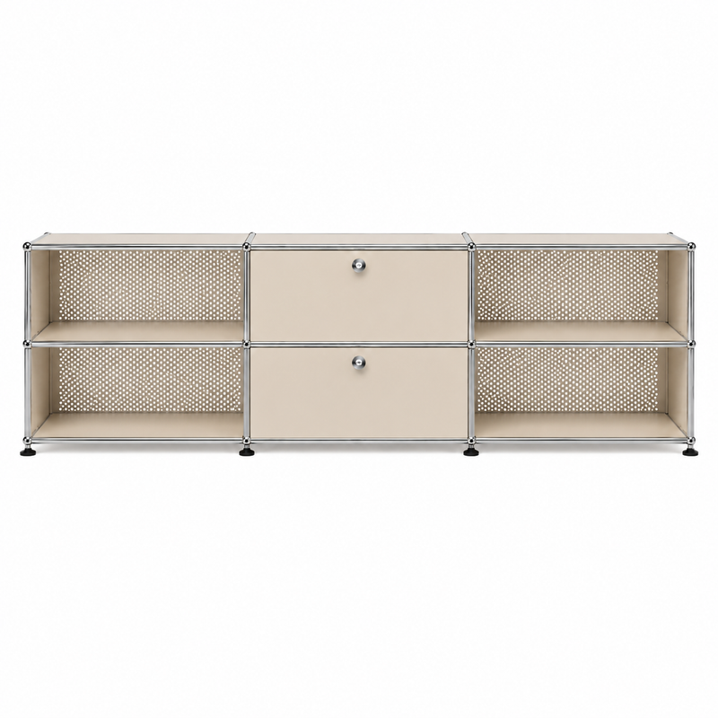USM Haller TV Media - 6 compartments - Perforated back 1.10