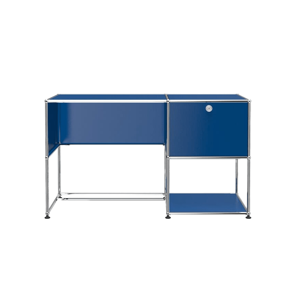 USM Haller Custom Desk Unit - A1 storage USM Gentian Blue 