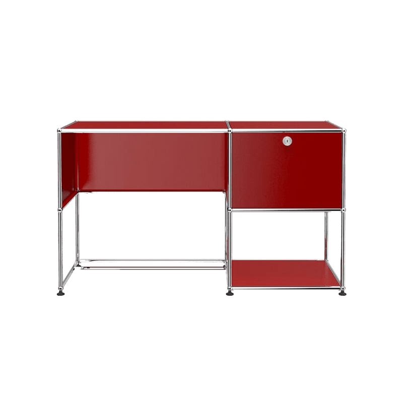 USM Haller Custom Desk Unit - A1 storage USM Ruby Red 