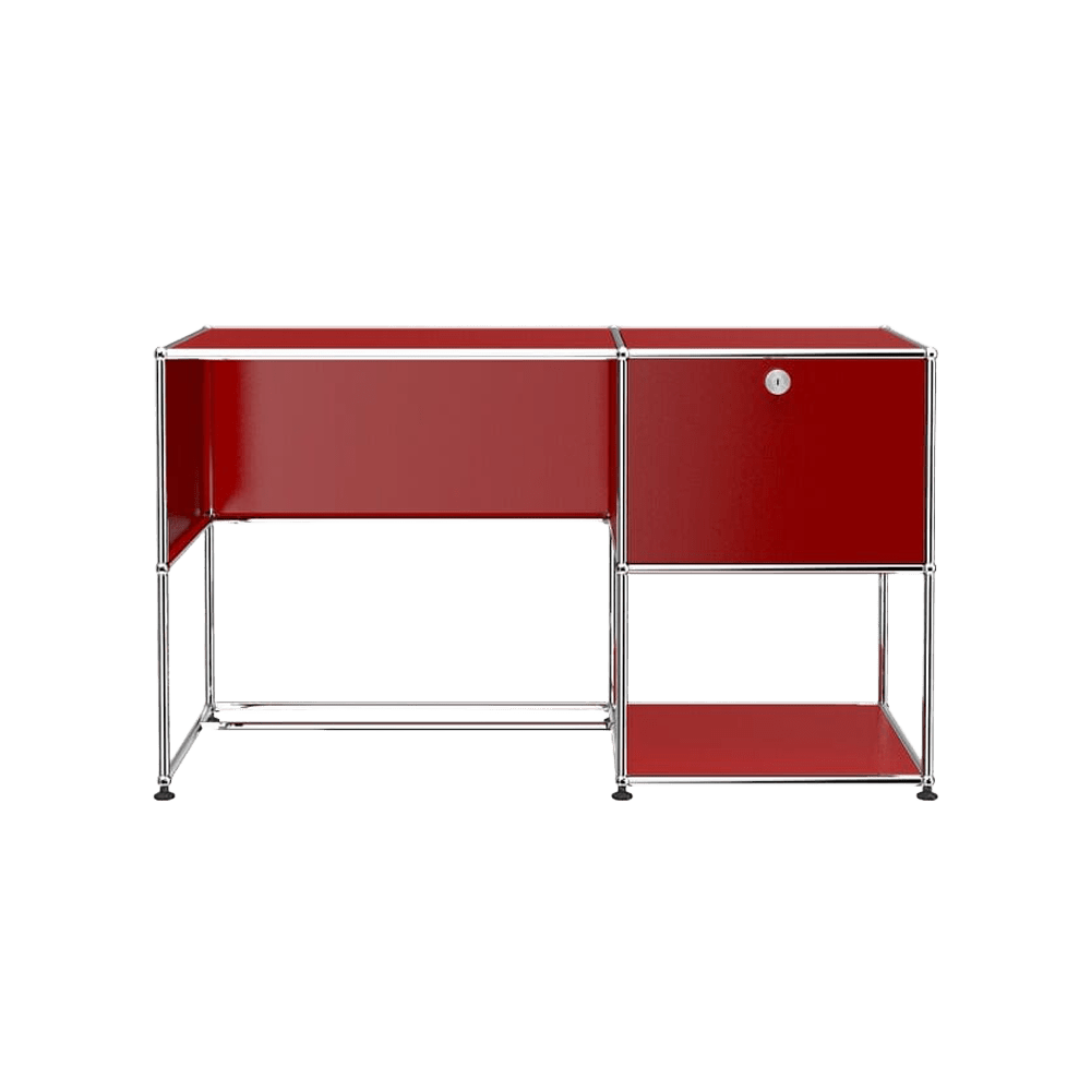 USM Haller Custom Desk Unit - A1 storage USM Ruby Red 