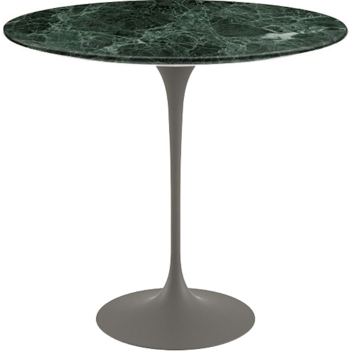 Saarinen Side Table - 22” Oval side/end table Knoll Grey Verde Alpi marble, Satin finish 