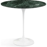 Saarinen Side Table - 22” Oval side/end table Knoll White Verde Alpi marble, Satin finish 