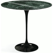 Saarinen Side Table - 22” Oval side/end table Knoll Black Verde Alpi marble, Shiny finish 