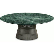 Platner Bronze 42" Coffee Table Coffee Tables Knoll Polished Finish Verdi Alpi Marble Top: Green 