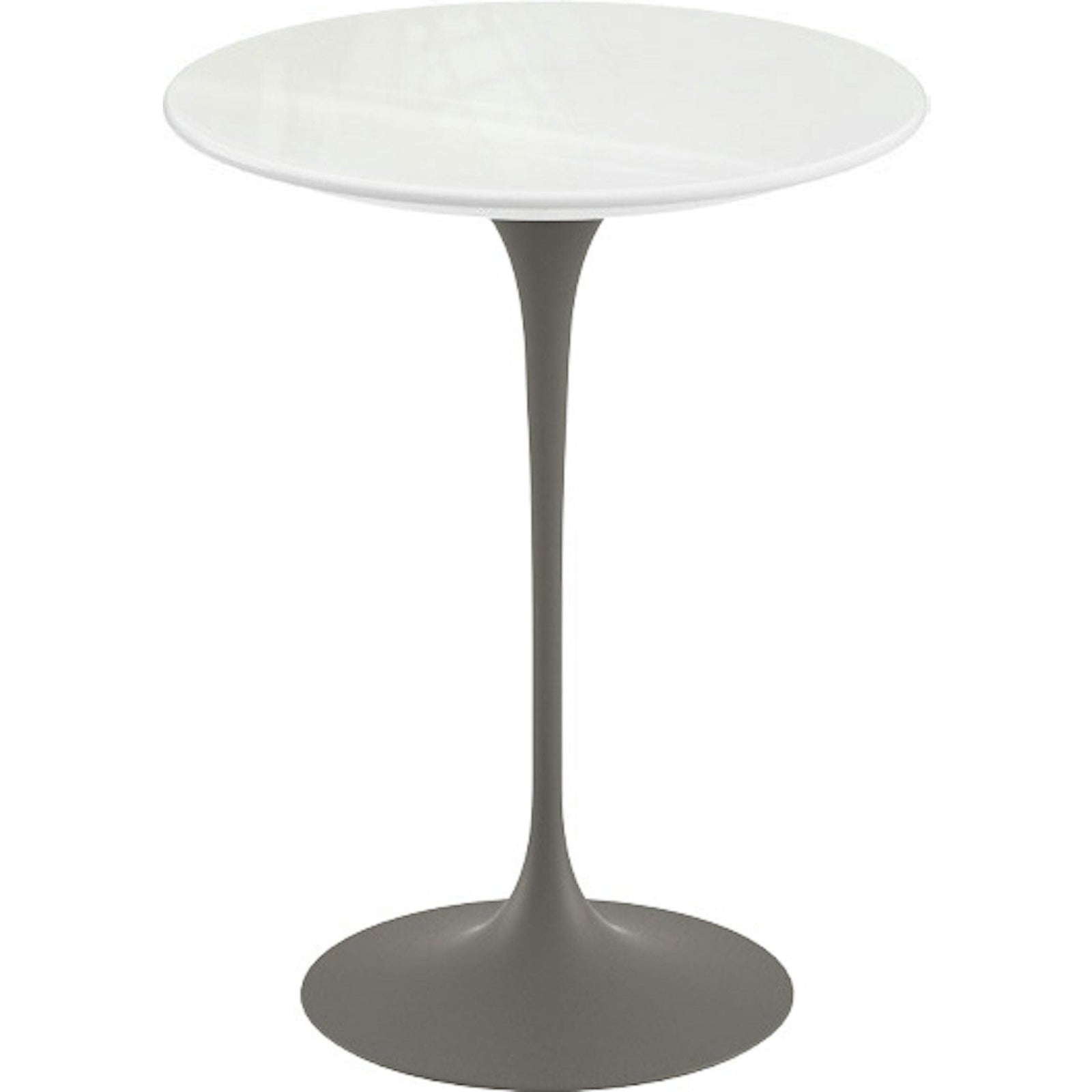 Saarinen Side Table - 16" Round side/end table Knoll Grey Vetro Bianco 