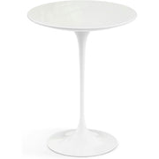 Saarinen Side Table - 16" Round side/end table Knoll White Vetro Bianco 