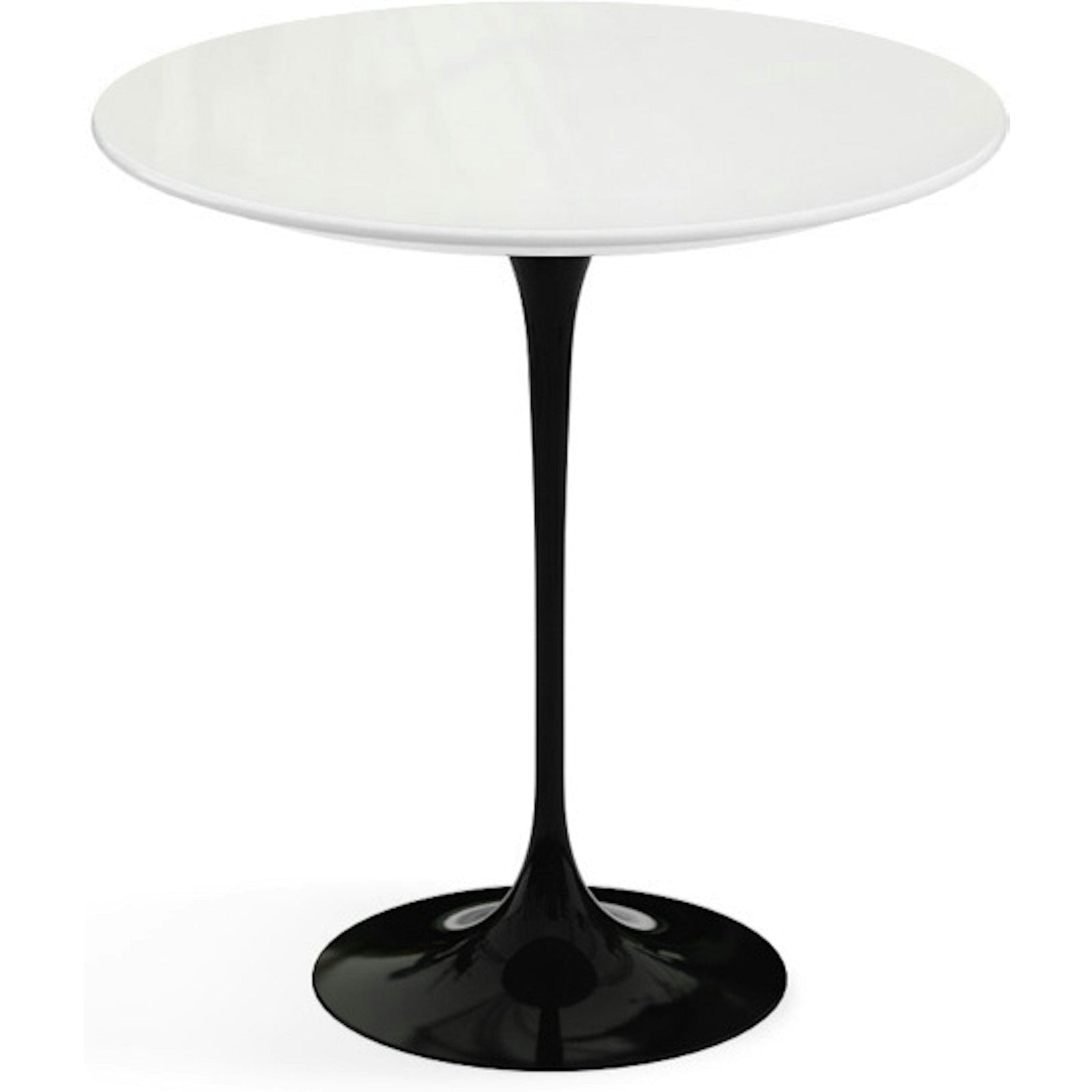 Saarinen Side Table - 20” Round side/end table Knoll Black Vetro Bianco 