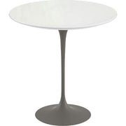 Saarinen Side Table - 20” Round side/end table Knoll Grey Vetro Bianco 