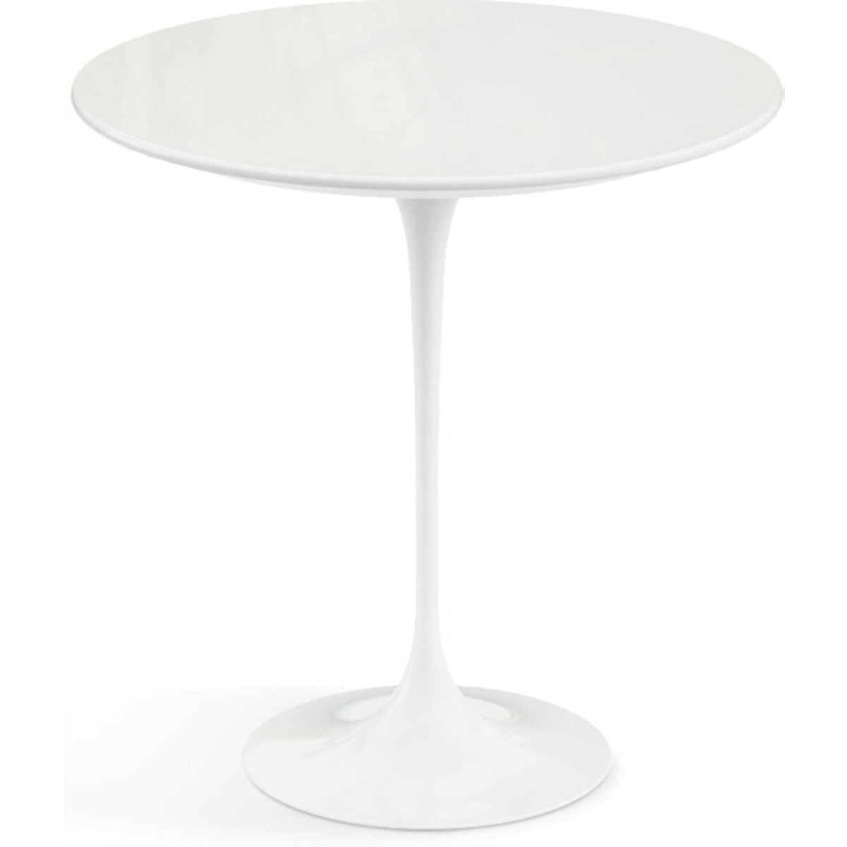 Saarinen Side Table - 20” Round side/end table Knoll White Vetro Bianco 