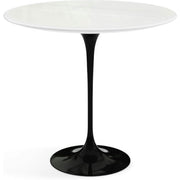 Saarinen Side Table - 22” Oval side/end table Knoll Black Vetro Bianco 