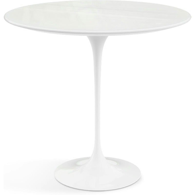Saarinen Side Table - 22” Oval side/end table Knoll White Vetro Bianco 