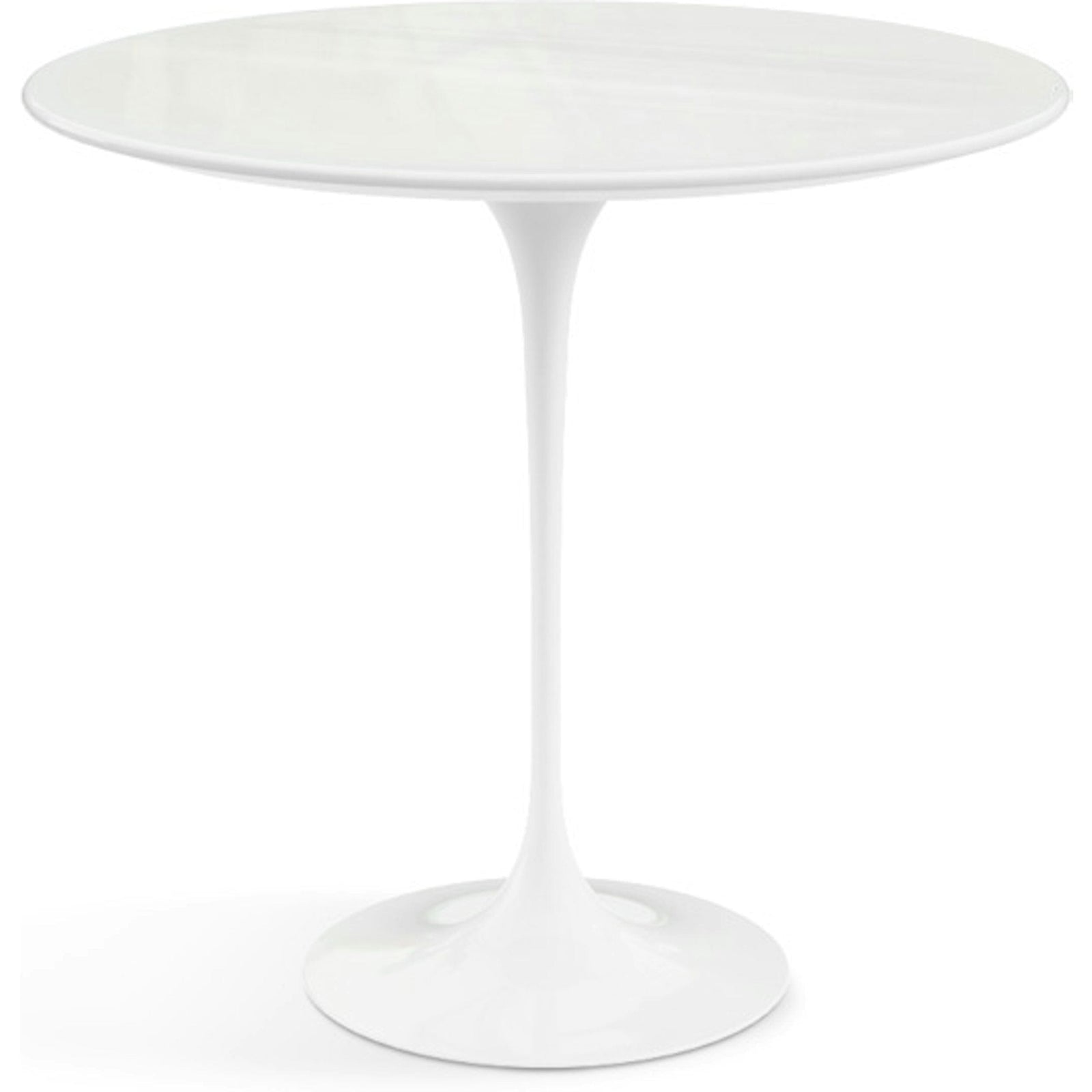 Saarinen Side Table - 22” Oval side/end table Knoll White Vetro Bianco 