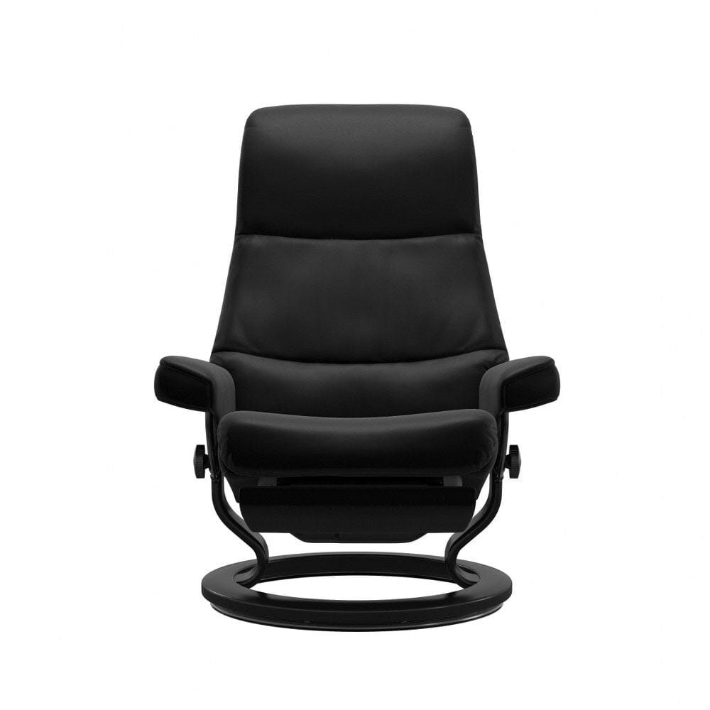 View Office Chair - Batick Latte Leather & Black Wood Office Chair Stressless 