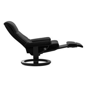 View Office Chair - Batick Latte Leather & Black Wood Office Chair Stressless 