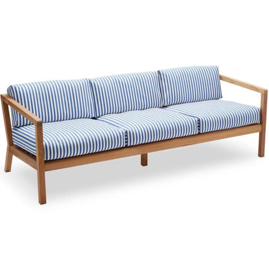 Virkelyst 3-Seater Sofa Sofas Skagerak by Fritz Hansen Sea Blue Stripe 