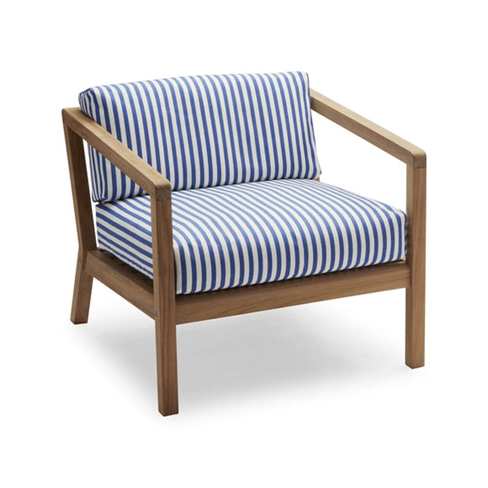 Virkelyst Lounge Chair lounge chair Skagerak by Fritz Hansen Sea Blue Stripe 
