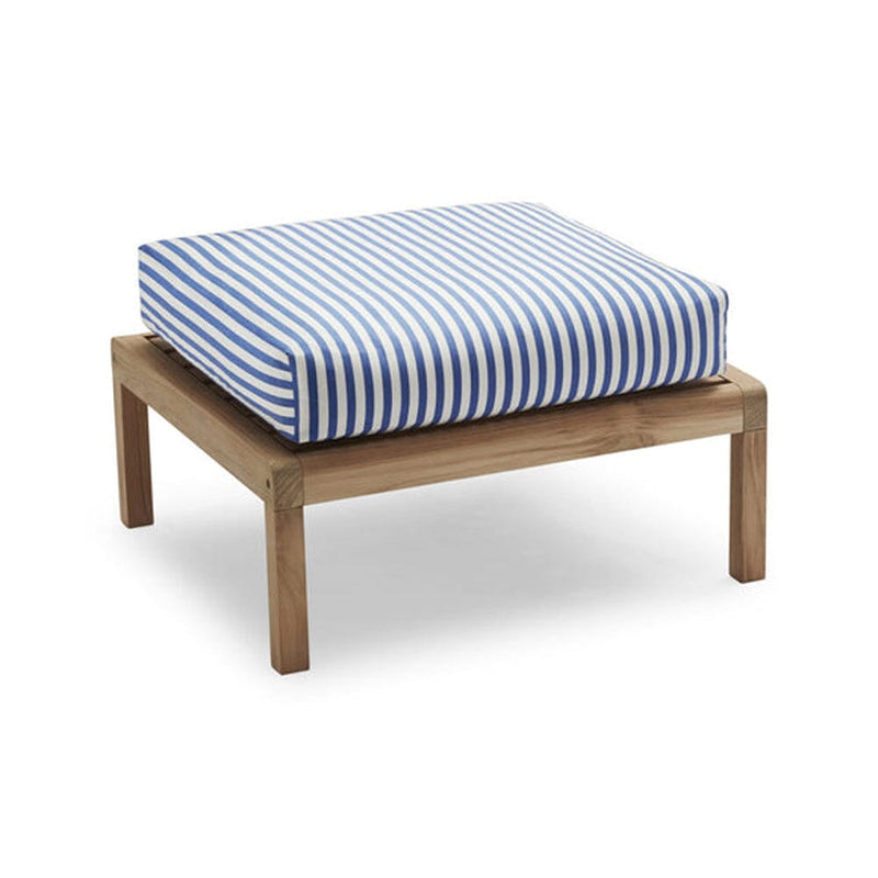 Virkelyst Ottoman Ottoman Skagerak by Fritz Hansen Sea Blue Stripe 