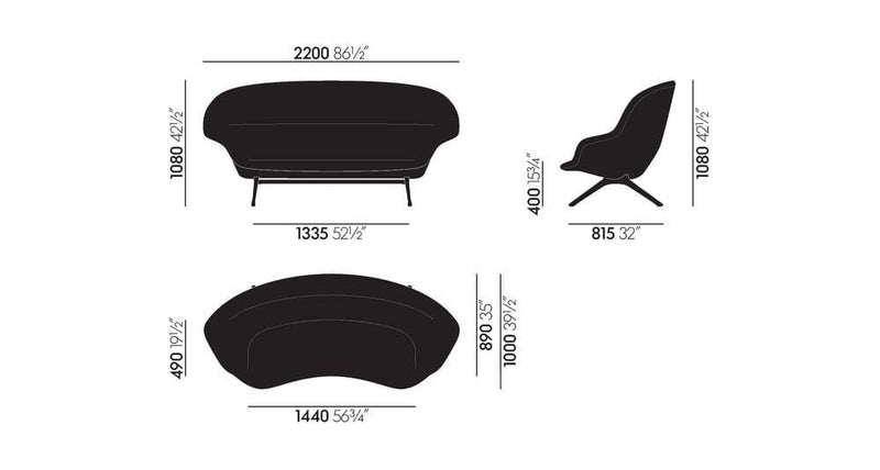 Abalon Sofa Sofa Vitra 