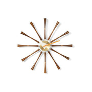 George Nelson Spindle Clock Clocks Vitra Aluminium, solid walnut 