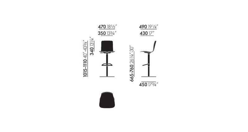 HAL Ply Barstool bar seating Vitra 