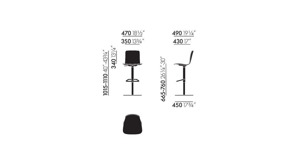 HAL Ply Barstool bar seating Vitra 