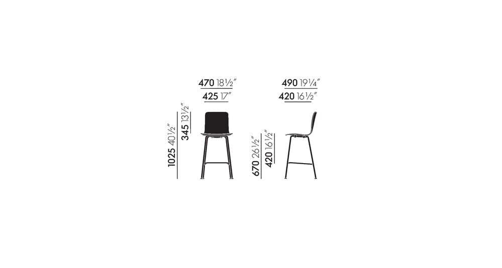 HAL Ply Stool Medium bar seating Vitra 