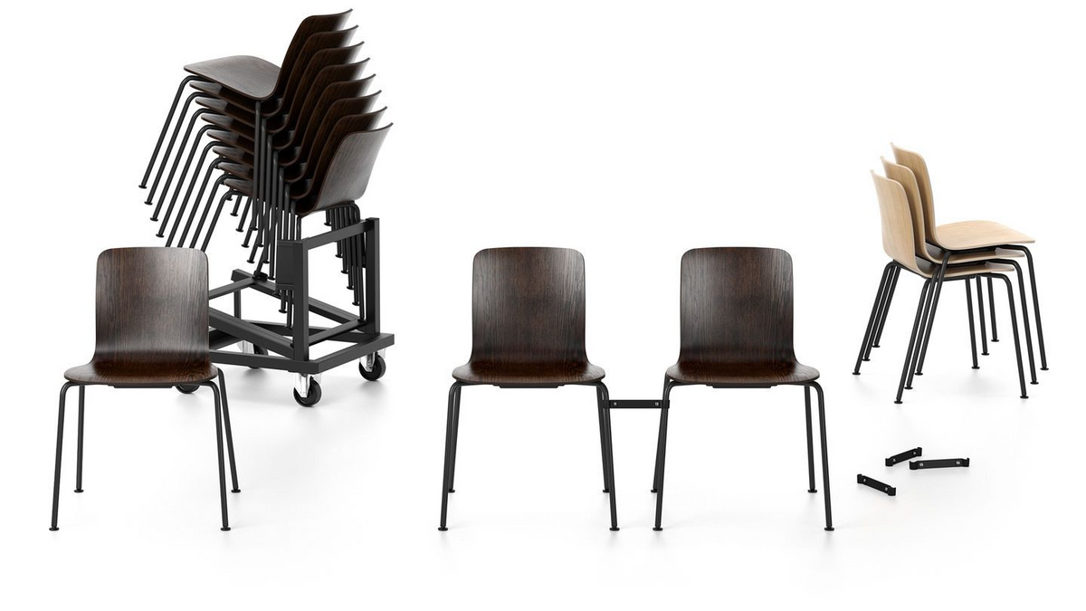 HAL Ply Tube Stackable Side/Dining Vitra 