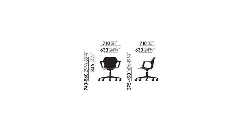 HAL RE Armchair Studio With Seat Upholstery task chair Vitra 