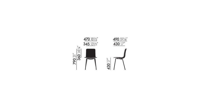 HAL RE Tube Side Chair Side/Dining Vitra 