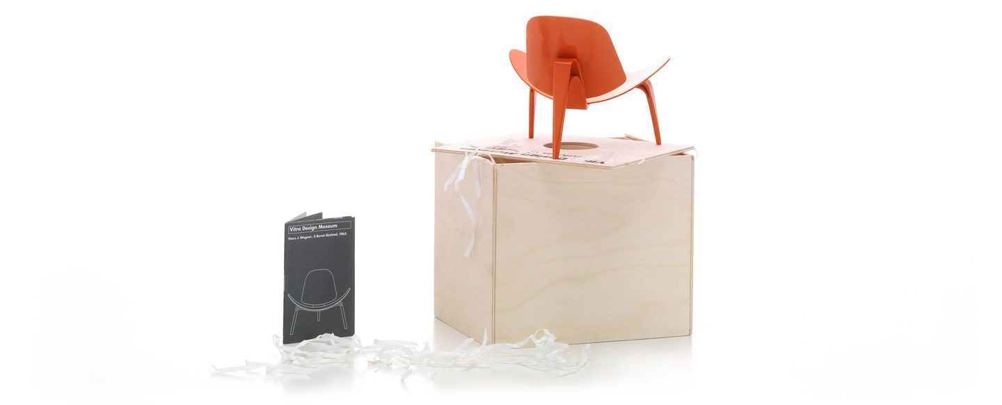 Miniature Wegner 3 Legged Chair Art Vitra 