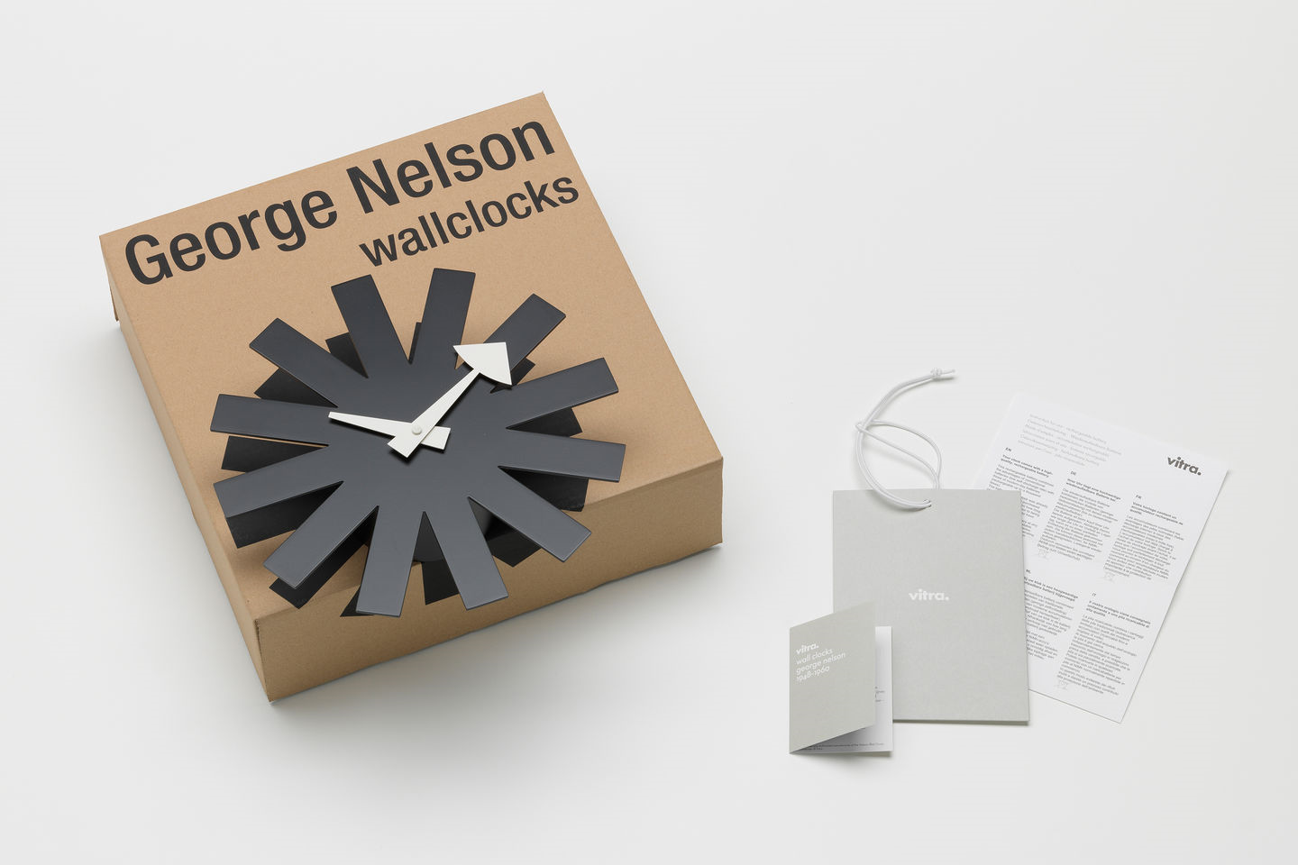 Nelson Asterisk Clock - Black Clocks Vitra 