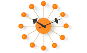 Nelson Ball Clock Orange Clocks Vitra 