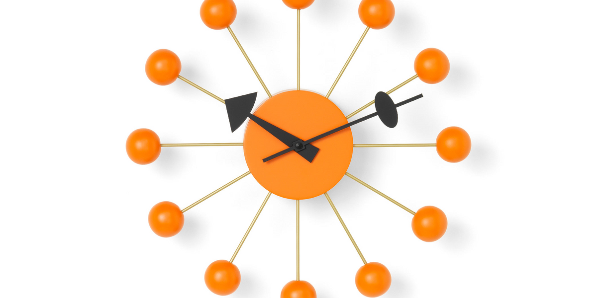 Nelson Ball Clock Orange — CA Modern Home