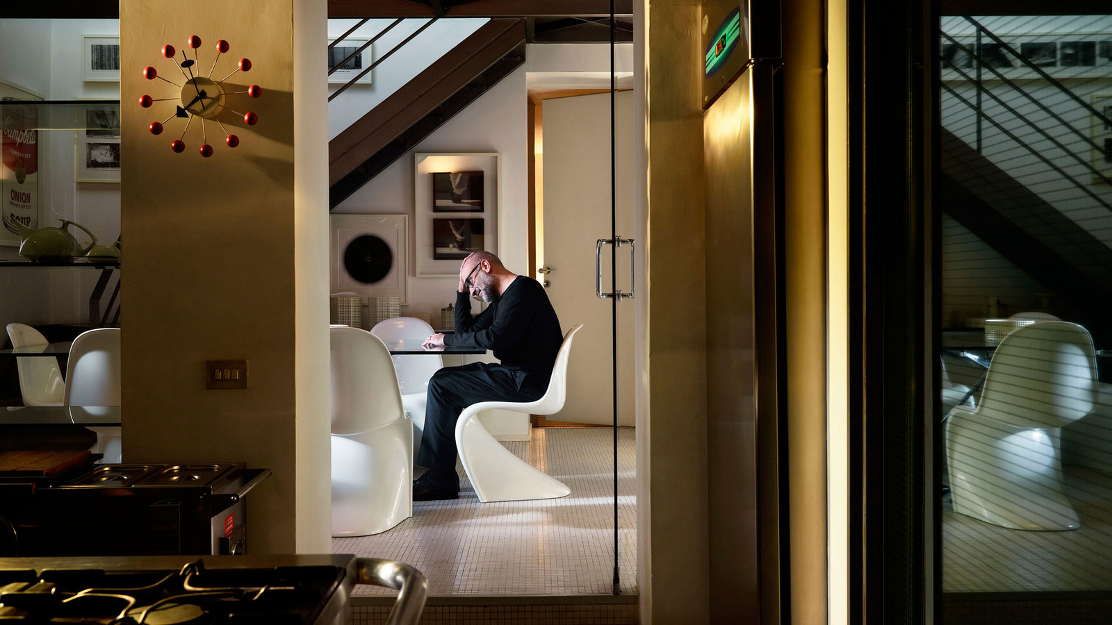 Nelson Ball Clock - Red Clocks Vitra 