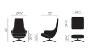 Repos Lounge Chair & Ottoman lounge chair Vitra 