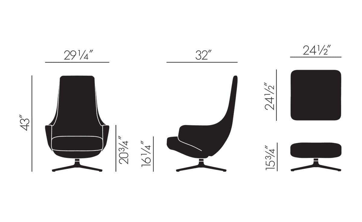 Repos Lounge Chair &amp; Ottoman lounge chair Vitra 