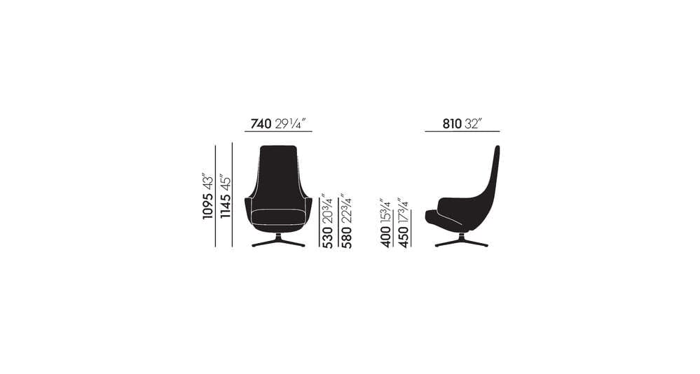 Repos &amp; Panchina lounge chair Vitra 